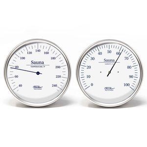 Fischer Sauna Messgerät, Edelstahl, 130 mm / 160 mm, US-Version