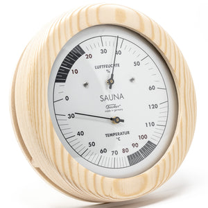 Fischer Sauna Thermometer & Hygrometer 155 mm, 196TH-03