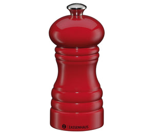 Zassenhaus Pfeffermühle / Salzmühle »BERLIN« - 12 cm, 18 cm, rot glänzend, Restposten