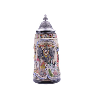 Zöller & Born Bierkrug 1,0 Liter, DEUTSCHE STÄDTE, spezieller Zinndeckel (ZSD) - Nr. 1941-906