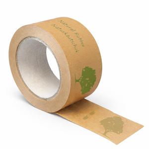 Papierklebeband 50 mm x 50 m mit „Öko Papier“-Druck braun - #0422