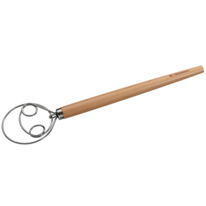 Zassenhaus Dänischer Schneebesen aus Buche und Edelstahl, 35 cm